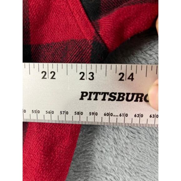 Men’s galyans heavy flannel workwear, large red plaid excellent condition - Picture 4 of 8